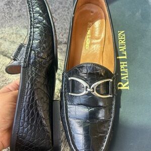 Vintage Ralph Lauren Black Leather Loafers